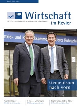Wirtschaft im Revier, Ausgabe Mai 2015, [pdf 5,5 MB]