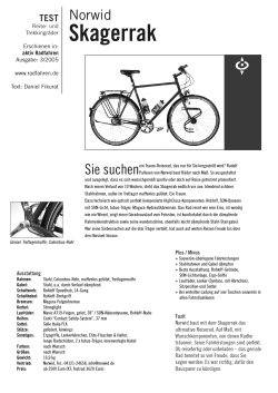 SKAGERRAK ROHLOFF, erschienen in aktiv Radfahren
