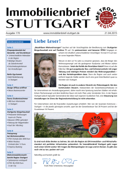 Immobilienbrief STUTTGART - Immobilienbewertung Stuttgart