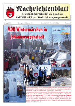 MDR-Wintermärchen in Johanngeorgenstadt