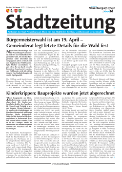 Stadtzeitung 2015 KW 05 - Stadt Neuenburg am Rhein