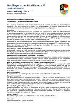 Ausschreibung 2015 – D1 - Nordbayerischer Musikbund e.V.