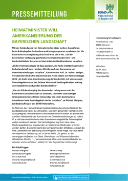 heimatminister will amerikanisierung der bayerischen landschaft