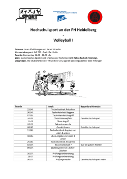 Hochschulsport an der PH Heidelberg