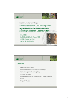 Folien - Lehrbereich Prof. Dr. Hella von Unger