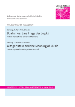Dualismus: Eine Frage der Logik? Wittgenstein and