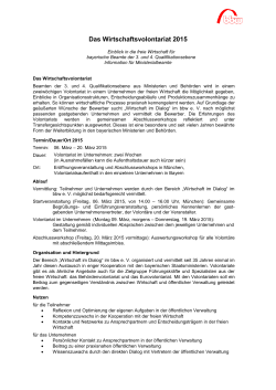 Information für Ministerialbeamte - Bildungswerk der Bayerischen