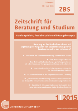 Heft 1 / 2015 - Universit&auml;tsVerlagWebler