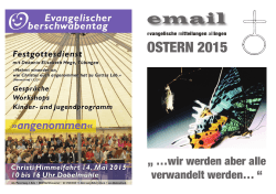 Ausgabe Frühjahr 2015 - Evangelische Kirchengemeinde Ailingen