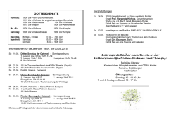 GOTTESDIENSTE - Sankt Bonifaz