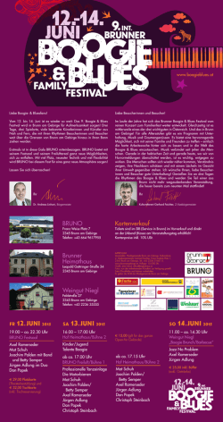 Programm  - Brunner Boogie & Blues Festival