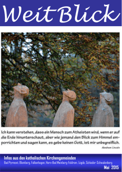 WeitBlick Mai 2015 - Kath. Kirchengemeinde St. Michael Falkenhagen
