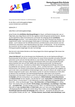 Infobrief Nr.3 der Schulleitung, Schuljahr 2014/2015