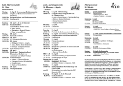 Gottesdienstordnung KW 15 16 /2015