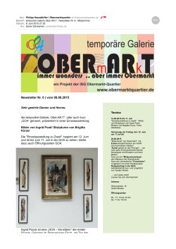 temporäre Galerie OberART Newsletter Nr 6 Midsommar
