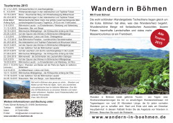 aktuellen Flyer - Wandern in Boehmen