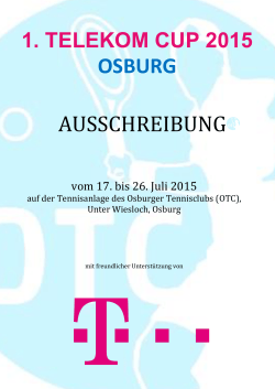 AUSSCHREIBUNG OSBURG - Tennisverein Osburg
