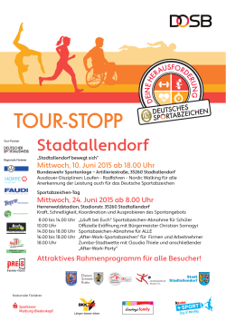 DOSB Sportabzeichen TOUR 2015 Stadtallendorf KW19