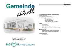 Mai Juni 2015 - FeG Hommertshausen