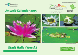 Umwelt-Kalender 2015 Stadt Halle (Westf.) - Halle