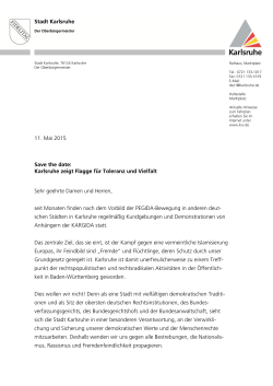 Brief der Stadt Karlsruhe
