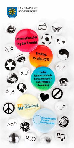 Flyer zum Tag der Familie am 15. Mai in Meersburg