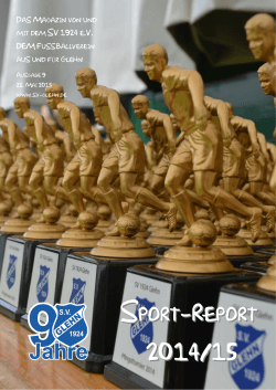 Sport-Report Nr. 9 (22. Mai)
