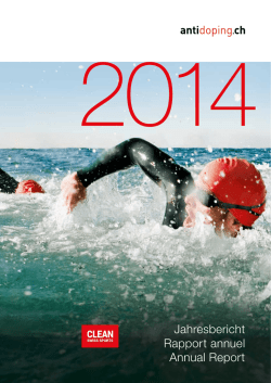 Jahresbericht 2014 - Antidoping Schweiz