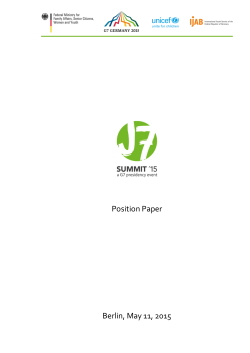Compilation Position Papers J7 Summit 2015 V14