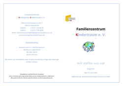 Flyer - Familienzentrum Kindergarten Kindertraum in Lüdenscheid