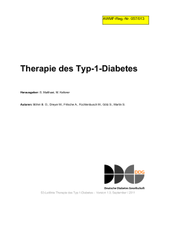Leitlinie: Therapie des Typ-1-Diabetes