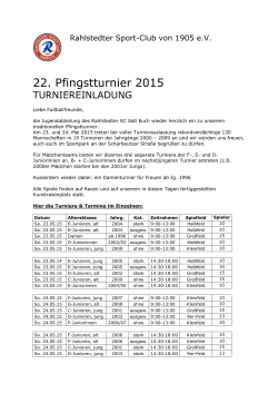 22. Pfingstturnier 2015