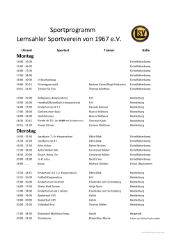 geht es zu den Trainingszeiten - Lemsahler Sportverein von 1967