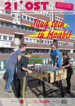 Zur aktuellen Ausgabe - Quartiersmanagement Moabit Ost