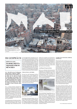 IM GESPR&Auml;CH - Fakult&auml;t f&uuml;r Architektur