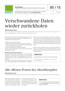 PDF DATEV news 05 / 15