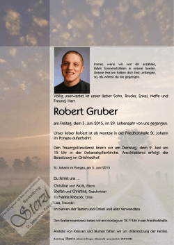 Robert Gruber - Bestattung Sterzl