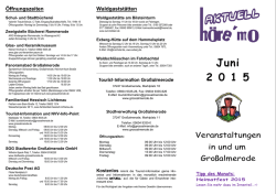 Jeden Donnerstag - Stadt Gro&szlig;almerode