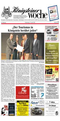 „Der Tourismus in Königstein berührt jeden“