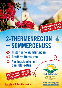 Sommerprogramm - Bad Waltersdorf