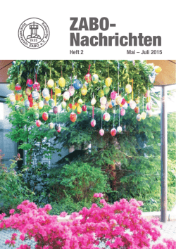 Heft 2015-2 - Zabo Nachrichten