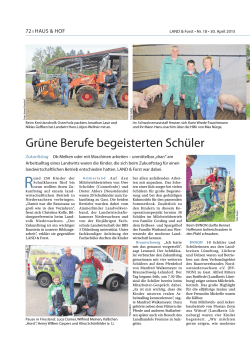 Gr&uuml;ne Berufe begeisterten Sch&uuml;ler