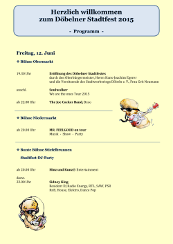 Programm zum Döbelner Stadtfest 2015