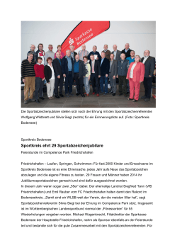 Sportkreis ehrt 29 Sportabzeichenjubilare