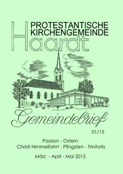 Gemeindebrief Haardt 01/15 - Prot. Kirchengemeinde Haardt