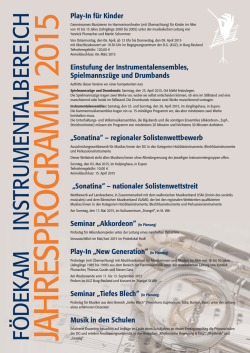Jahresprogramm 2015