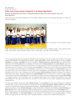 Hofer Judo-Frauen starten erfolgreich in die Bayernliga