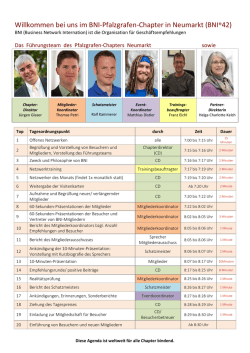 Agenda - bei der GWL GmbH