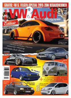 GRATIS: 48 S. FELGEN-SPEZIAL 2015 ZUM HERAUSNEHMEN