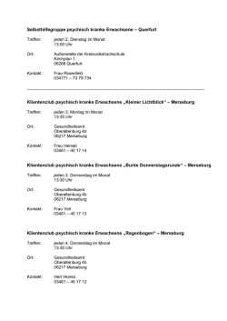Selbsthilfegruppe psychisch kranke Erwachsene